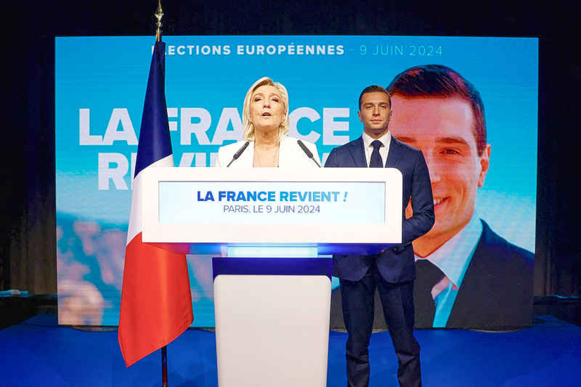 Macron calls shock French elections after far-right rout